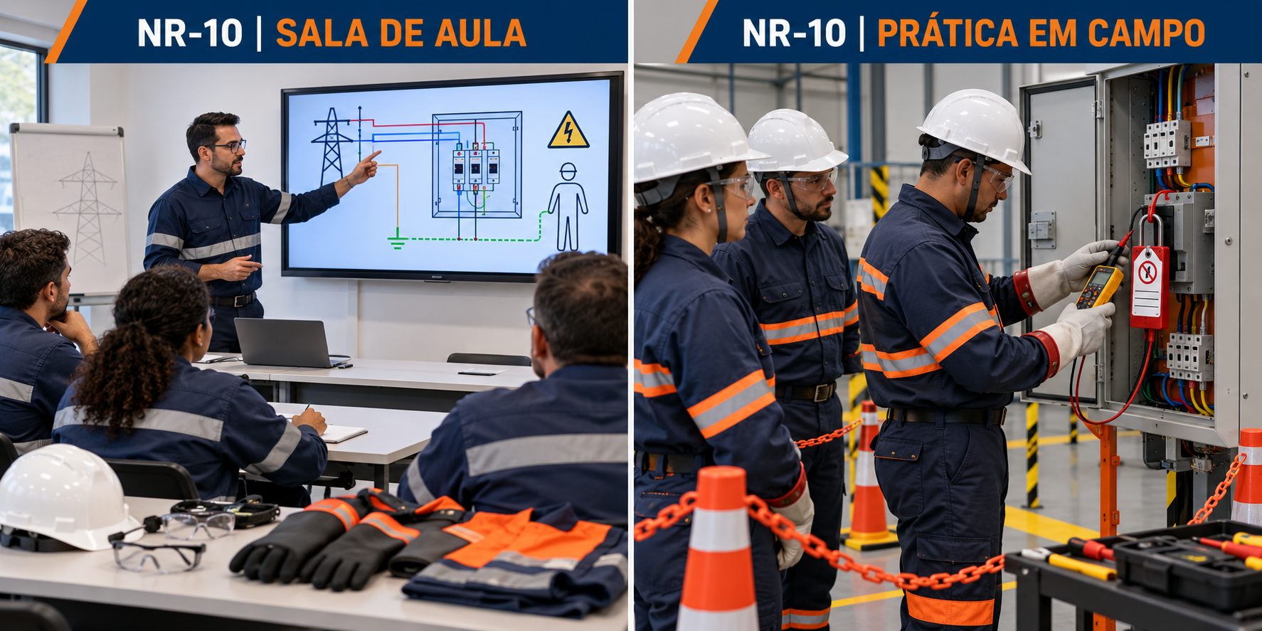 Ilustração de segurança em instalações e serviços em eletricidade: atividades em sala e exercício prático